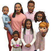 joyful gathering of friends sticker