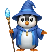 Penguin Wizard sticker