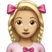 Girl with a bow sticker