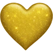 glitter yellow heart  sticker
