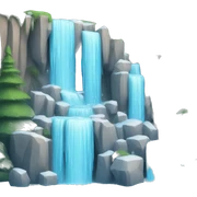 frozen waterfall sticker