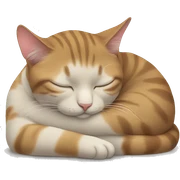 sleeping cat sticker
