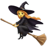 witch-flie— on a broomstick sticker
