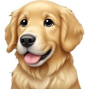 Golden retriever puppy sticker