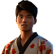 japanese boy in kimono sticker