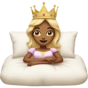 Princess laying on a pillow sticker