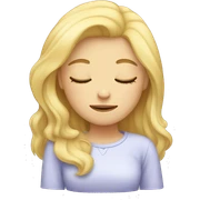Blonde girl sleeping sticker