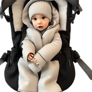 winter girl in coat hat sticker