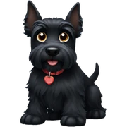 Black Scottie dog sticker