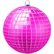 Pink disco ball sticker