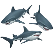 2 sharks sticker