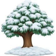 snowy tree sticker