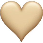 Beige heart sticker