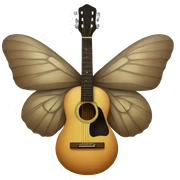 Moth playing guitar sticker