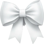 White bow on white bow sticker