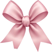 light pink ribbon bow sticker