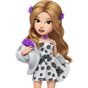 girl with flower in hair sticker