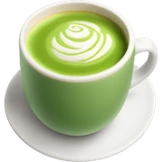 Matcha latte in mug sticker