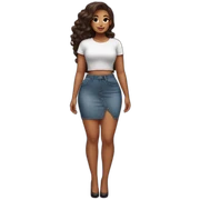 Curvy beauty skirt sits sticker