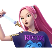 girl with jewelry and weapon sticker
