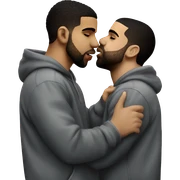 drake kissing drake kissing drake kissing drake sticker