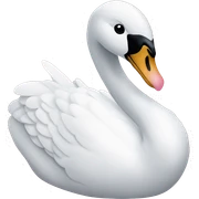 White Swan wearing pink bow sticker