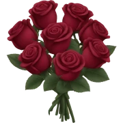 bouquet of burgundy roses  sticker