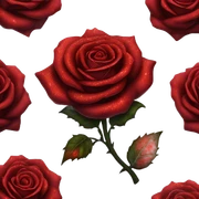 glitter gothic red rose  sticker