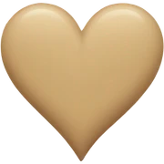 Beige heart sticker