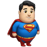 fat Superman sticker