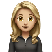 girl with brown hair and blonde highlights  sticker
