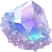 Sparkly glossy Pastel iridescent glass crystal cluster sticker