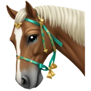 Horse wearing bow sticker