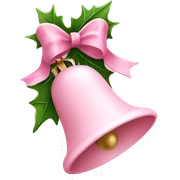 Light pink Christmas bells  sticker