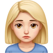 sad woman sticker