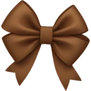 Brown bow  sticker