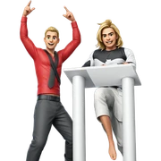 male parody character portrait sticker