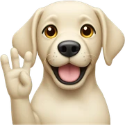 Lab waving sticker
