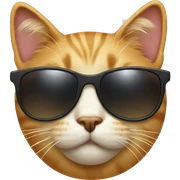 Cat with sunglasses sticker
