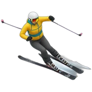 Skiing sticker
