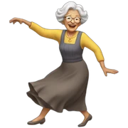 old lady dancing sticker