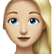 Blonde girl blue eyes with black cat sticker