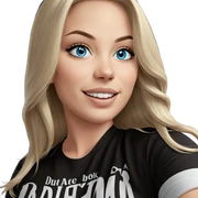 smiling girl with blue eyes sticker