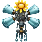 Bfdi robot flower sticker
