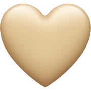 beige heart sticker