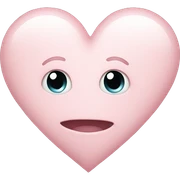 pale pink heart sticker