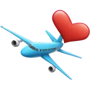 Heart and plane sticker