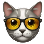 Cat with sunglasses sticker