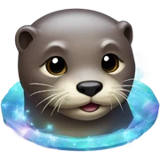 Holographic otter sticker