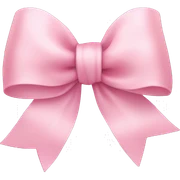 light pink ribbon bow sticker